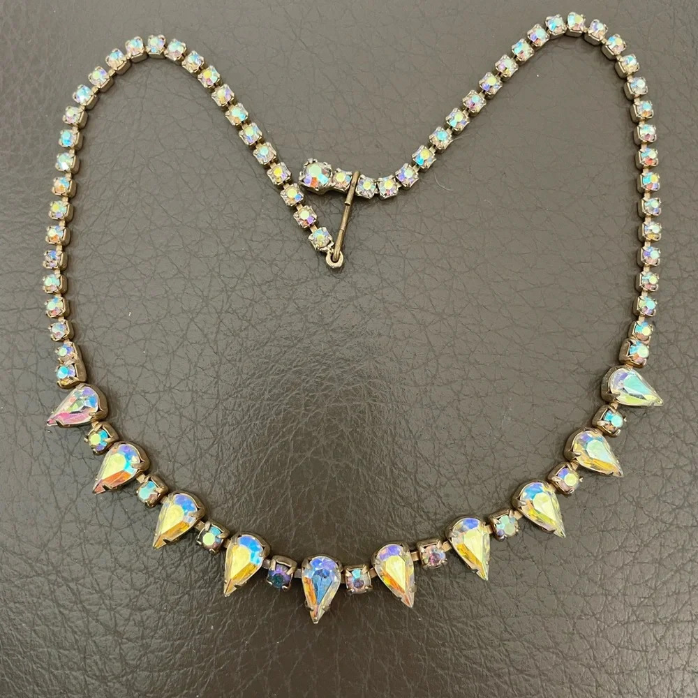 Magical Vintage Broken Clasp Crystal Necklace